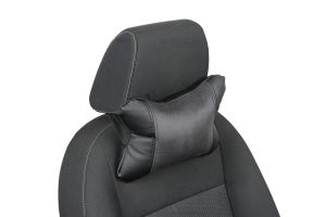 Pagalvėlė kaklui-Juoda+tamsiai pilka-Alkantara