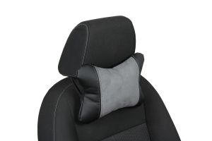 Pagalvėlė kaklui-Juoda+pilka-Alkantara