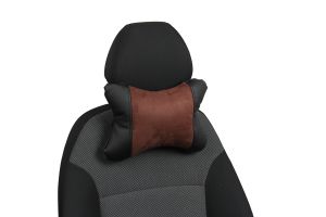 Pagalvėlė kaklui-Juoda+šokoladinė-Alkantara