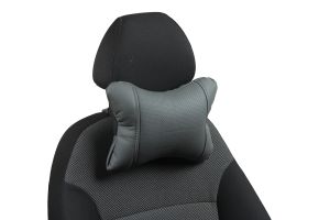 Pagalvėlė kaklui-Pilka+pilka-Eko oda